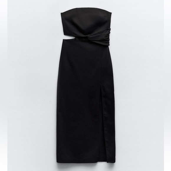 Zara NWT strapless cutout midi dress - Picture 2 of 7